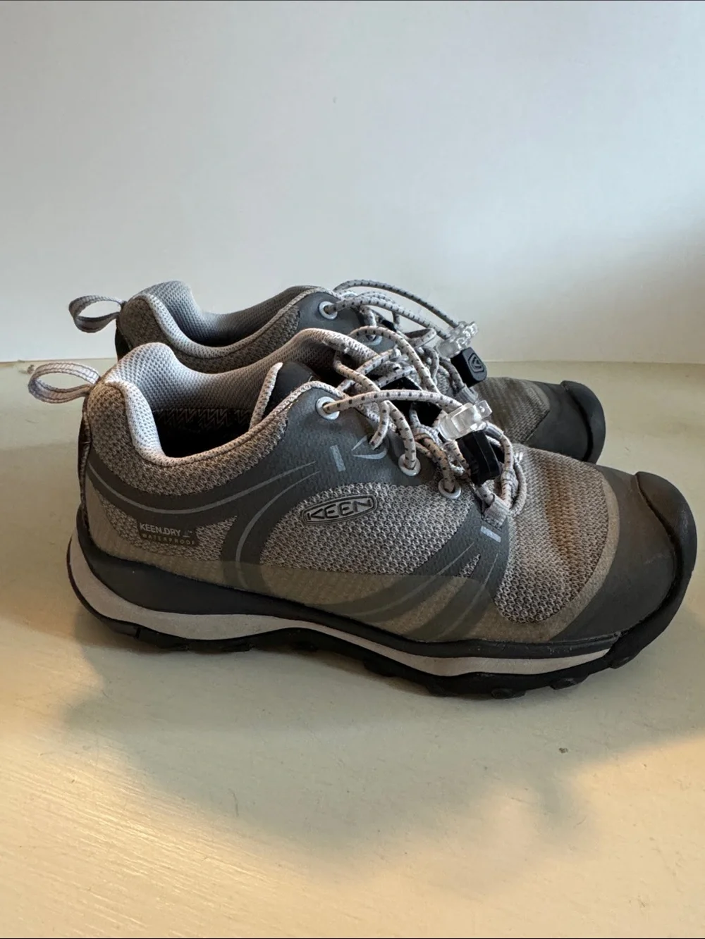 Keen Kids Gray and Black Lace-Up Trail Shoes
